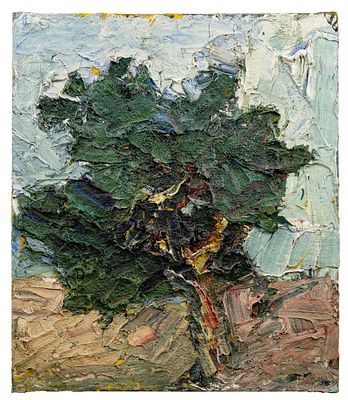 Franz Grabmayr: Baum. Franz Grabmayr Baum 1981 &Ouml;l auf Leinwand; ungerahmt 132 x 112 cm 