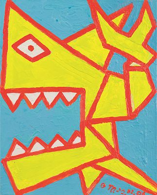 Otto Muehl: o.T. (aus der Serie: Haifisch). Otto Muehl o.T. (aus der Serie: Haifisch) 2006 Acryl 