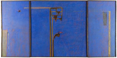 Eduard Angeli: o.T. (Triptychon). Eduard Angeli o.T. (Triptychon) 1986 &Ouml;lkreide auf 