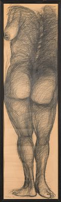 Adolf Frohner: o.T. Adolf Frohner o.T. 1978 Graphit auf Papier; gerahmt 159 x 44,5 cm 