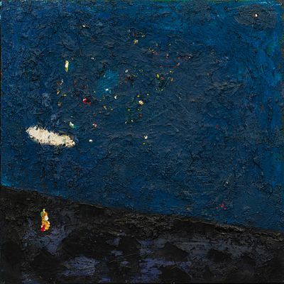 Gunter Damisch: Horizont, Himmel. Gunter Damisch Horizont, Himmel 1990/91 &Ouml;l auf Leinwand 110 x 
