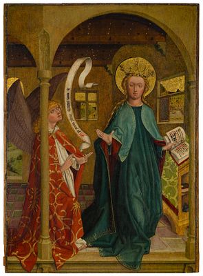 &Ouml;sterreichischer Meister um 1500: Verk&uuml;ndigung Mariens. &Ouml;sterreichischer Meister um 1500 