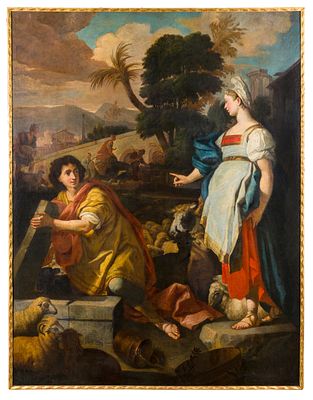 Francesco Solimena und Werkstatt: Rahel und Jakob am Brunnen. Francesco Solimena und Werkstatt 