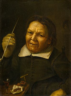 Harmen Hals zugeschrieben: Der zufriedene Pfeifenraucher. Harmen Hals zugeschrieben Der 