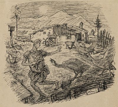 Alfred Kubin: Zudringlichkeit. Alfred Kubin Zudringlichkeit um 1923/24 Tusche auf 