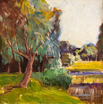 Carl Moll: Prater, Kalte Lacke. Carl Moll Prater, Kalte Lacke um 1928 &Ouml;l auf Holz; gerahmt 35 x 