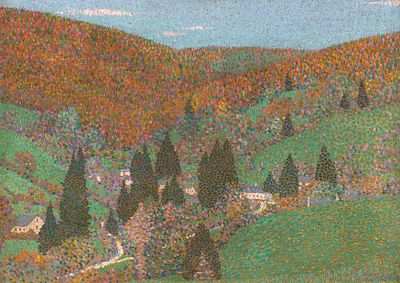 Rudolf Junk: Herbst. Rudolf Junk Herbst 1906 &Ouml;l auf Leinwand; gerahmt 50 x 70 cm Signiert und 