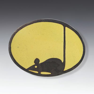 Kolo Moser: Brosche mit Maus. Kolo Moser Brosche mit Maus Wiener Werkst&auml;tte, um 1911 Silber 