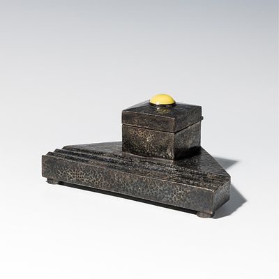 Josef Hoffmann: Tintenfass. Josef Hoffmann Tintenfass Wiener Werkst&auml;tte, Entwurf: 1903; 