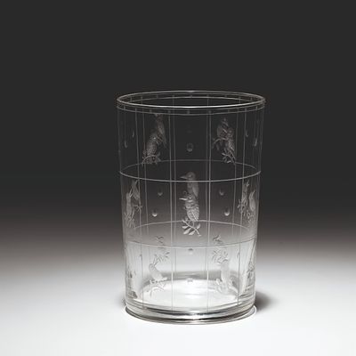 Michael Powolny: Vogelbecher. Michael Powolny Vogelbecher J. & L. Lobmeyr, Wien, um 1917 