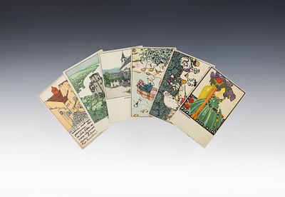 Richard Teschner und Karl Schwetz und Adalberta Kiessewetter und Marie-Rosalia (Mitzi) Friedmann: Se
