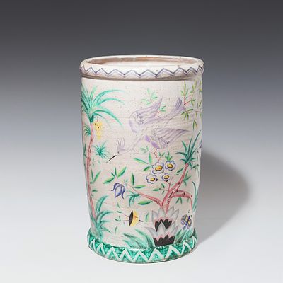 Dagobert Peche: Bodenvase. Dagobert Peche Bodenvase Gmundner Keramik, um 1920 Keramik aus hellem 