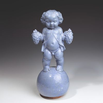 Michael Powolny : Putto mit Trauben. Michael Powolny Putto mit Trauben Vereinigte Wiener und 