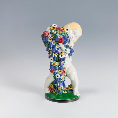 Michael Powolny: Putto mit Blumen "Fr&uuml;hling". Michael Powolny Putto mit Blumen "Fr&uuml;hling" Wiener 