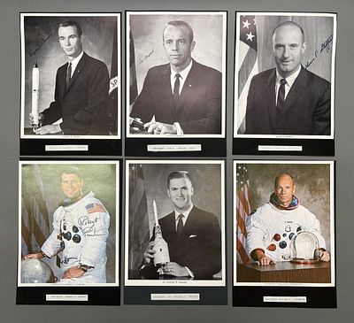 Astronauten NASA: Konvolut 10 St&uuml;ck, Fotografien amerikanischer Astronauten m. eigh. U. Astronau 