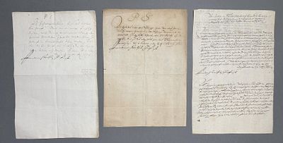 Kurf&uuml;rsten von Brandenburg: Konvolut 5 St&uuml;ck, &uuml;berwiegend Schriftst&uuml;cke m. U. Kurf&uuml;rsten von 
