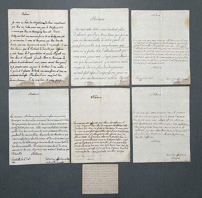 Franz II./I. (HRR): Konvolut 7 St&uuml;ck, eigh. Br. m. U. an Madame (Kinderm&auml;dchen). Franz II./I. 