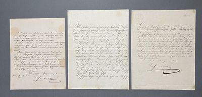 Franz Joseph I., Kaiser von &Ouml;sterreich: Konvolut 3 St&uuml;ck, Briefe an Feldmarschall Radetzky m. U. 