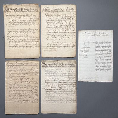 Franz Stephan von Lothringen: Konvolut 5 St&uuml;ck, Schreiben mit eigh. U. Franz Stephan von 