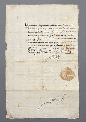 Heinrich IV. K&ouml;nig von Frankreich: Schriftst&uuml;ck m. eigh. U. Heinrich IV. K&ouml;nig von Frankreich 