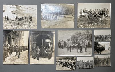 Karl I., Kaiser von &Ouml;sterreich, K&ouml;nig von Ungarn: Konvolut 61 St&uuml;ck, Fotografien von Besuchen an der