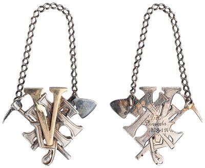 "Жетон V-го выпуска Иркутского горного училища. Гравировка на об.ст.: "В.Н./ Валиковъ/ 