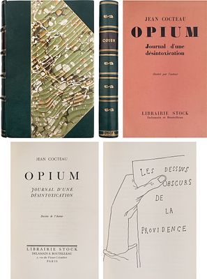 [Первое издание. Редкость] [Кокто, Ж. Дневник детокса / Рис. автора] Cocteau, J. Journal d'une 