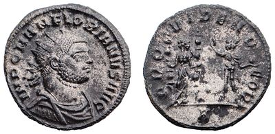 "Римская империя. Флориан (276 г.) Антониниан. Серебро, 3,63 гр. Диаметр 20 мм. Состояние XF-."