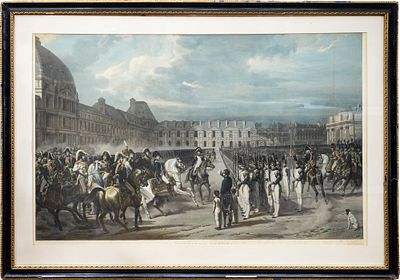 [Оригинал в Эрмитаже] Орас Верне. Наполеон в Тюильри / Гравер Жан-Пьер-Мари Жазе. - [1840-е]; 