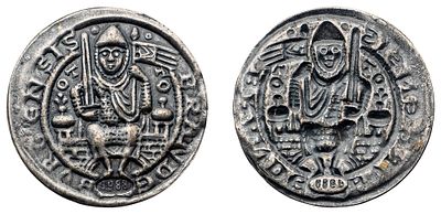 "Музейная копия. Священная Римская Империя. Макграфство Бранденбург. Оттон I (1170-1184 гг.) 