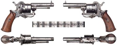 "Револьвер шпилечный системы Лефоше модель Guarduan Americam model of 1878. Бельгия, кон. XIX 