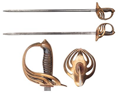 "Шпага артиллерийская обр. 1882 года, модель Нанси, без ножен. Франция. Размеры: Общая длина 