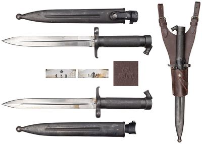 "Штык - нож шведский образца 1896 г. КАРЛ ГУСТАВ с подвесом. Общая длинна 358 мм. Длинна лезвия 