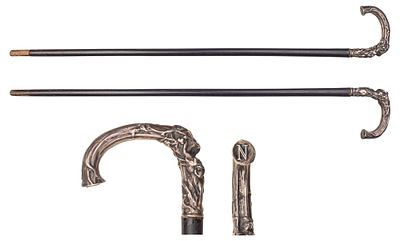 "Трость деревянная с серебряной рукоятью. Нач. ХХ века. По эскизу Михаила Врубеля. Россия. 