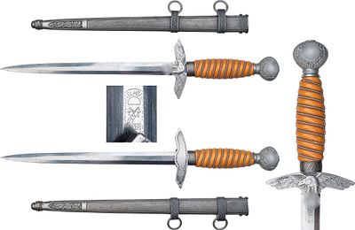 "Кортик офицеров ВВС (нем. Люфтваффе) обр. 1937 г. (второй тип). Германия, 3 Рейх. Размеры: 