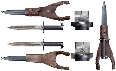 Штык - нож шведский образца 1896 г. КАРЛ ГУСТАВ с подвесом. Общая длинна 358 мм. Длинна лезвия 