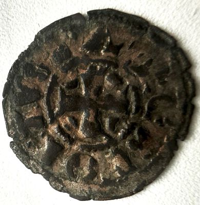 Portugal D. Dinis (1279-1325) Dinheiro A: D REX PORTVGL R: GA RB II AL AG:03.01 0.72g. MBC