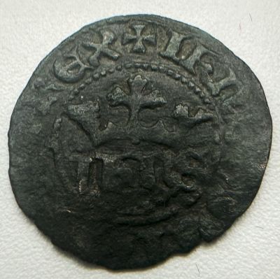 Portugal D. Jo&atilde;o I (1385-1433) Quinto Real Dez Soldos - Bolh&atilde;o Lisboa A: IHNS DEI ______REX R: 