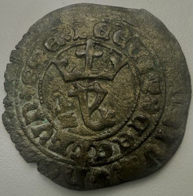 Portugal D. Jo&atilde;o I (1385-1433) Real Branco - Bolh&atilde;o Lisboa A: ADIVTORIVM . NOS____ FEECIT . 