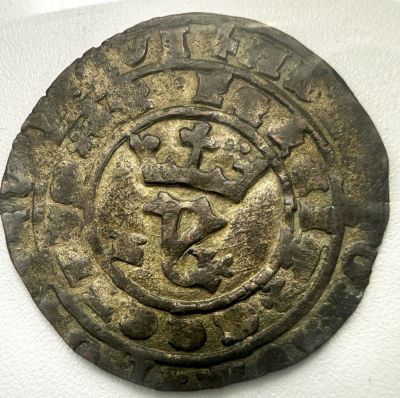 Portugal D. Jo&atilde;o I (1385-1433) Real Branco - Bolh&atilde;o Lisboa A: ADIVTORIVM . NOSTRVN . QVI FEECIT 