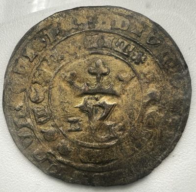 Portugal D. Jo&atilde;o I (1385-1433) Real Branco - Bolh&atilde;o Lisboa A: ADIVTORIVM . NOSTRVN . QVI . FE 