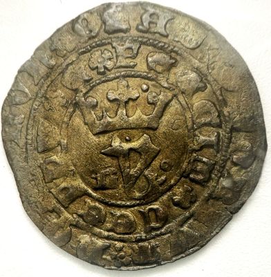 Portugal D. Jo&atilde;o I (1385-1433) Real Branco - Bolh&atilde;o Lisboa A: ADIVTORIVM . NOSTRVN . Q FEECIT . 