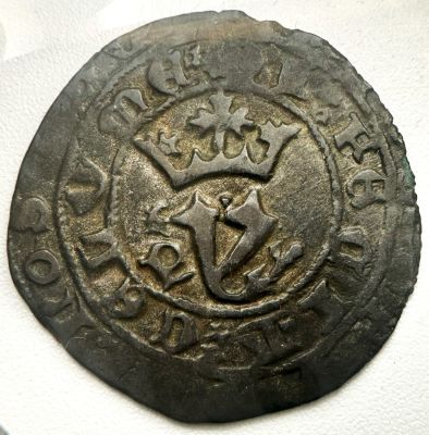 Portugal D. Jo&atilde;o I (1385-1433) Real Branco - Bolh&atilde;o PORTO A: _________ NOS ________ QI : FEECIT 