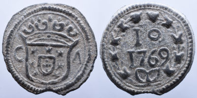 Portugal &Iacute;ndia D. Jos&eacute; I (1750-1777) MOEDA REFERENCIADA NO CATALOGO ALBERTO GOMES 10 Bazarucos 