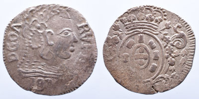 Portugal &Iacute;ndia D. Jo&atilde;o Principe Regente (1799-1816) Rupia (600 Reis) 181? - Prata - GOA A: DGOA 