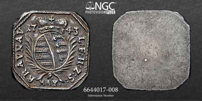 ALEMANHA - Braunau, 1/9 Taler 1743 NGC AU Detalhes Limpa 
Ludwig Friedrich von 
