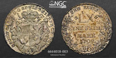 ALEMANHA. Wurzburgo. 20 Kreuzer 1795 MM. NGC MS-63 
Georg Karl von Fechenbach, 1795-1802 
20 