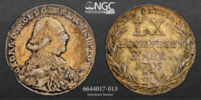 ALEMANHA. Wurzburgo. 20 Kreuzer 1795 MM. NGC XF-45 
Georg Karl von Fechenbach, 1795-1802 
20 