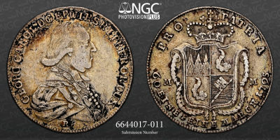 ALEMANHA. Wurzburgo. 20 Kreuzer 1795 MM. NGC VF-Details Cleaned 
Georg Karl von Fechenbach 