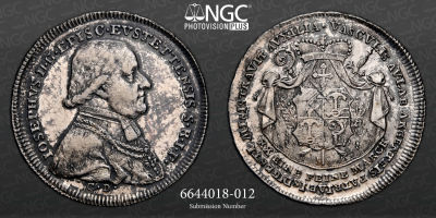 ALEMANHA EICHSTATT 1/2 Thaler 1796, NGC AU-Details Cleaned 
Joseph von Stubenberg, 1790-1802 